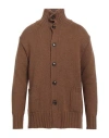 Piacenza Cashmere 1733 Man Cardigan Brown Size 40 Cashmere