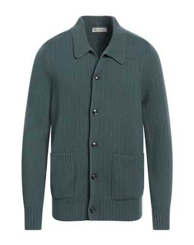 Piacenza Cashmere 1733 Man Cardigan Green Size 40 Wool