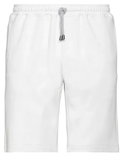 Piacenza Cashmere 1733 Man Shorts & Bermuda Shorts White Size 34 Cotton, Polyamide, Elastane In White