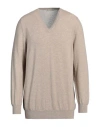 Piacenza Cashmere 1733 Man Sweater Beige Size 48 Cashmere
