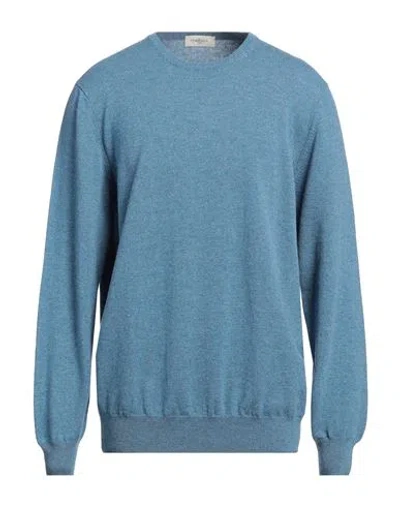 Piacenza Cashmere 1733 Man Sweater Blue Size 50 Cashmere