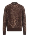 Piacenza Cashmere 1733 Man Sweater Brown Size 44 Virgin Wool
