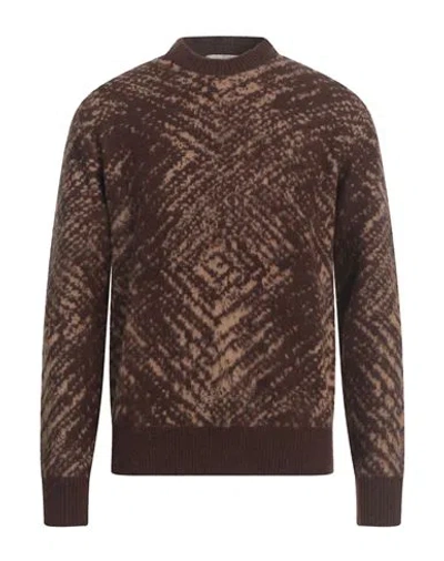 Piacenza Cashmere 1733 Man Sweater Brown Size 44 Virgin Wool