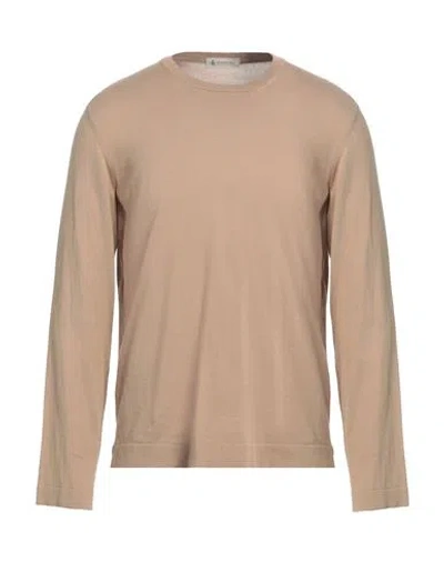 Piacenza Cashmere 1733 Man Sweater Camel Size 36 Cotton In Beige
