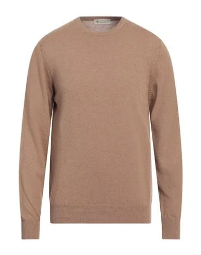 Piacenza Cashmere 1733 Man Sweater Camel Size 48 Cashmere In Beige