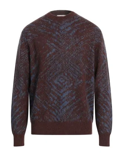 Piacenza Cashmere 1733 Man Sweater Chocolate Brown Size 44 Virgin Wool