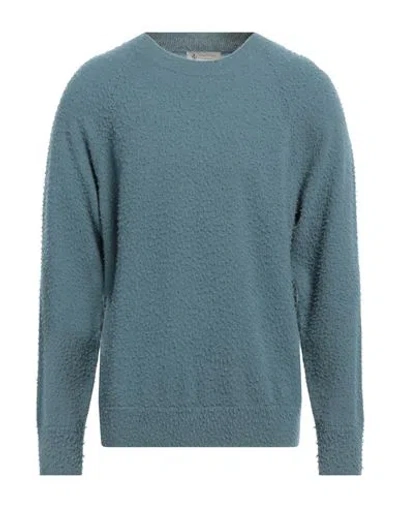 Piacenza Cashmere 1733 Man Sweater Deep Teal Size 40 Cashmere In Green