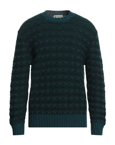 Piacenza Cashmere 1733 Man Sweater Deep Teal Size 40 Virgin Wool In Green