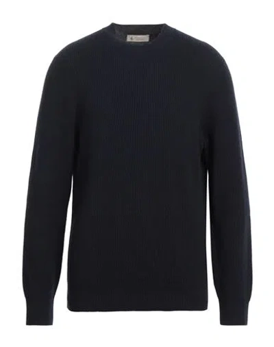 Piacenza Cashmere 1733 Man Sweater Midnight Blue Size 40 Cashmere