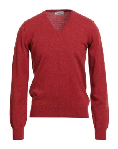 Piacenza Cashmere 1733 Man Sweater Tomato Red Size 36 Cashmere
