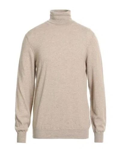 Piacenza Cashmere 1733 Man Turtleneck Beige Size 48 Cashmere In Sand