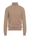 Piacenza Cashmere 1733 Man Turtleneck Camel Size 36 Cashmere