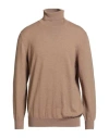Piacenza Cashmere 1733 Man Turtleneck Camel Size 44 Cashmere