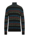 Piacenza Cashmere 1733 Man Turtleneck Dark Brown Size 40 Virgin Wool