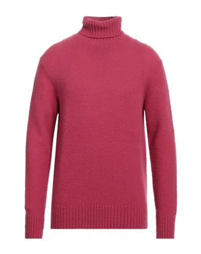 Piacenza Cashmere 1733 Man Turtleneck Garnet Size 40 Virgin Wool In Red