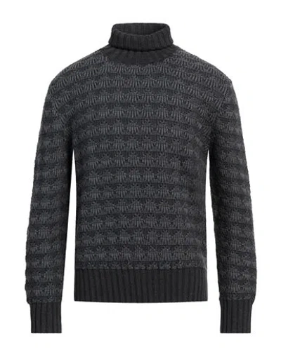 Piacenza Cashmere 1733 Man Turtleneck Lead Size 40 Virgin Wool In Grey