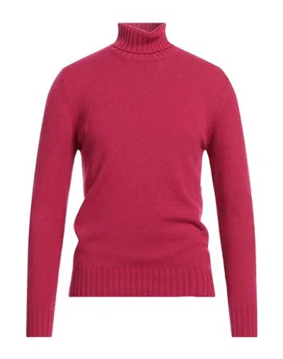 Piacenza Cashmere 1733 Man Turtleneck Magenta Size 40 Cashmere