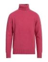 Piacenza Cashmere 1733 Man Turtleneck Magenta Size 40 Virgin Wool In Magenta