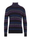 Piacenza Cashmere 1733 Man Turtleneck Mauve Size 38 Virgin Wool In Purple