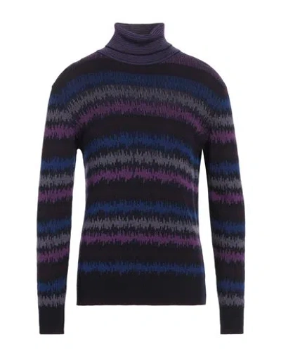 Piacenza Cashmere 1733 Man Turtleneck Mauve Size 38 Virgin Wool In Purple