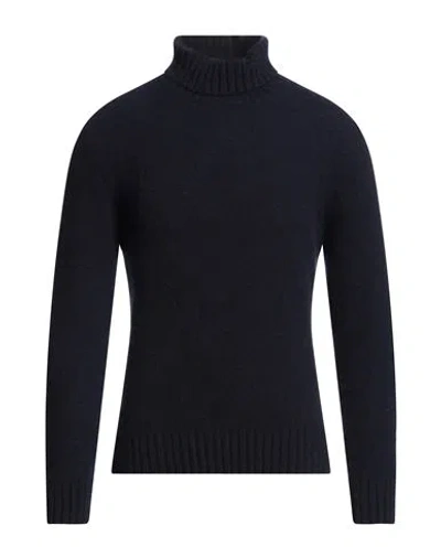 Piacenza Cashmere 1733 Man Turtleneck Midnight Blue Size 38 Cashmere, Silk, Polyamide
