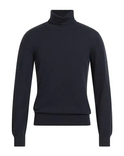 Piacenza Cashmere 1733 Man Turtleneck Midnight Blue Size 44 Cashmere