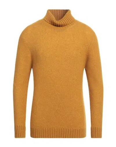 Piacenza Cashmere 1733 Man Turtleneck Mustard Size 40 Cashmere, Silk, Polyamide In Yellow