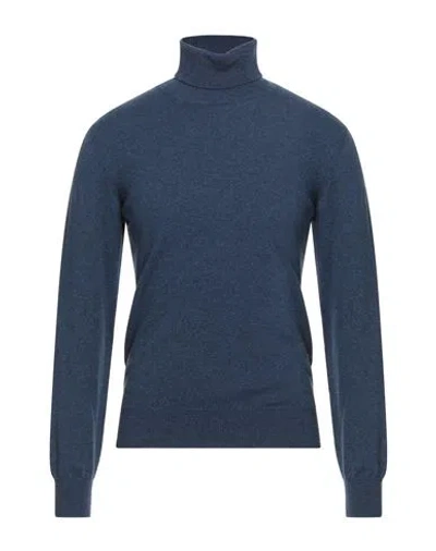 Piacenza Cashmere 1733 Man Turtleneck Navy Size 44 Cashmere In Blue