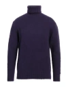 Piacenza Cashmere 1733 Man Turtleneck Purple Size 40 Virgin Wool