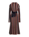 Piacenza Cashmere 1733 Woman Midi Dress Tan Size 8 Wool, Mohair Wool, Polyamide, Cashmere In Brown