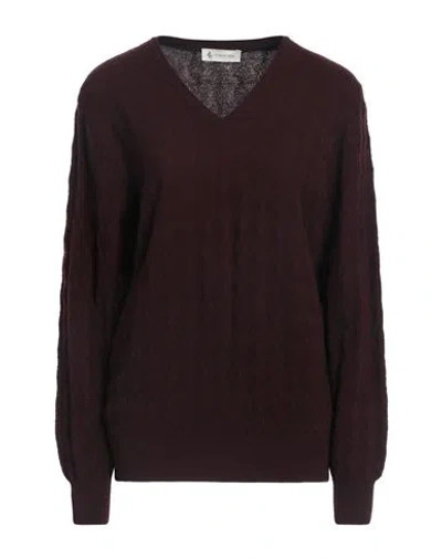 Piacenza Cashmere 1733 Woman Sweater Burgundy Size 14 Wool, Cashmere In Red