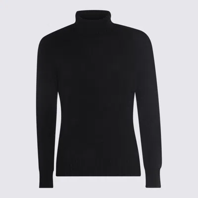 PIACENZA CASHMERE BLACK WOOL KNITWEAR