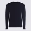 Piacenza Cashmere Crew-neck Cashmere-silk Blend Sweater In Blue