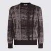 Piacenza Cashmere Brown Wool Knitwear In Gray