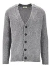 Piacenza Cashmere Button-up Cardigan In Gray