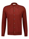Piacenza Cashmere Button-up Diamond-pattern Shirt In Red