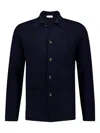 Piacenza Cashmere Button-up Wool Jacket In Blue