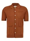 Piacenza Cashmere Buttoned Raglan-sleeve Shirt In Brown