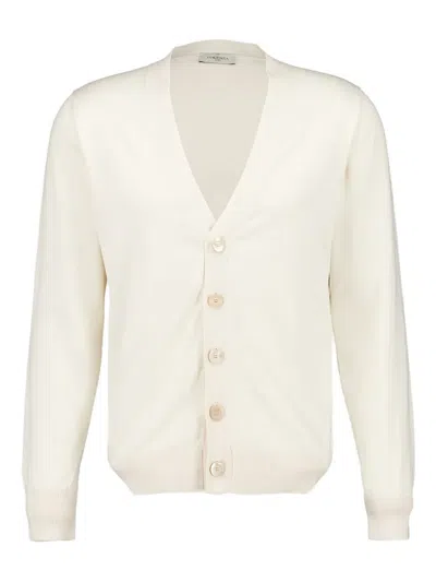 Piacenza Cashmere Buttoned V-neck Cardigan In Neutral