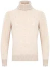 Piacenza Cashmere Cashmere And Silk Turtleneck Sweater In Beige