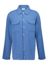 Piacenza Cashmere Chest-pockets Buttoned Shirt In Blue