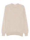Piacenza Cashmere Classic Crew Neck Cashmere Sweater In Gray
