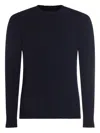 Piacenza Cashmere Crew-neck Cashmere-silk Blend Sweater In Blue