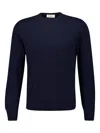 Piacenza Cashmere Crew-neck Cashmere Sweater In Blue