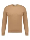 Piacenza Cashmere Crew Neck Cashmere Sweater In Brown