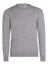 Piacenza Cashmere Grey Cashmere And Silk Blend Sweater In Multi