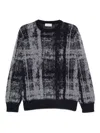 Piacenza Cashmere Blue Wool Knitwear In Black