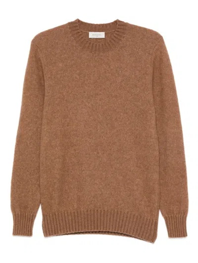 Piacenza Cashmere Crew-neck Sweater In Brown