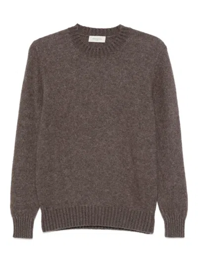 Piacenza Cashmere Crew-neck Sweater In Brown