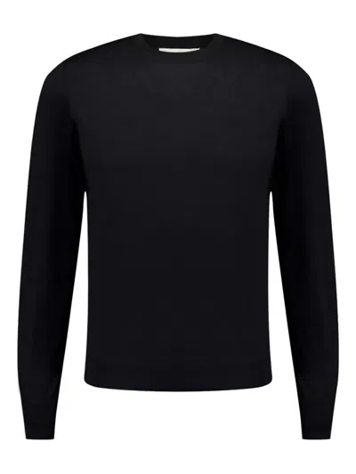 Piacenza Cashmere Crew-neck Wool Sweater In Black